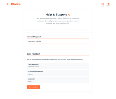 Feedback sentiment analysis